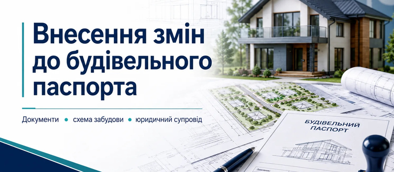 Внесение изменений в строительный паспорт